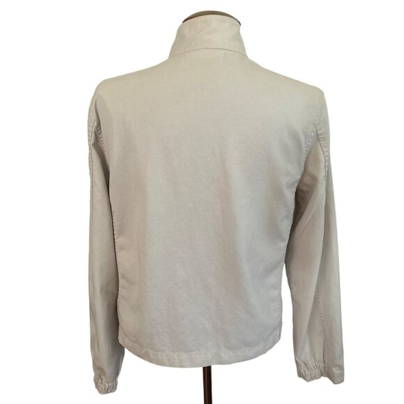 Lord & Taylor Beige Full-Zip Jacket Size 6 High Neck Casual & Comfortable - Picture 3 of 7